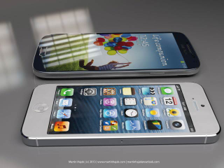 Illustration for article titled Size Comparison: Samsung Galaxy S IV vs. iPhone 5